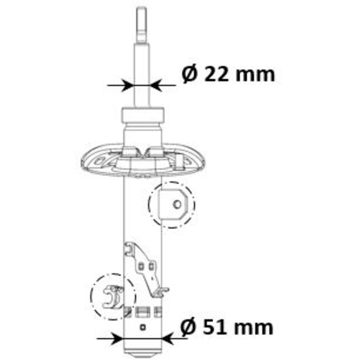 Iskunvaimennin KYB 3338060