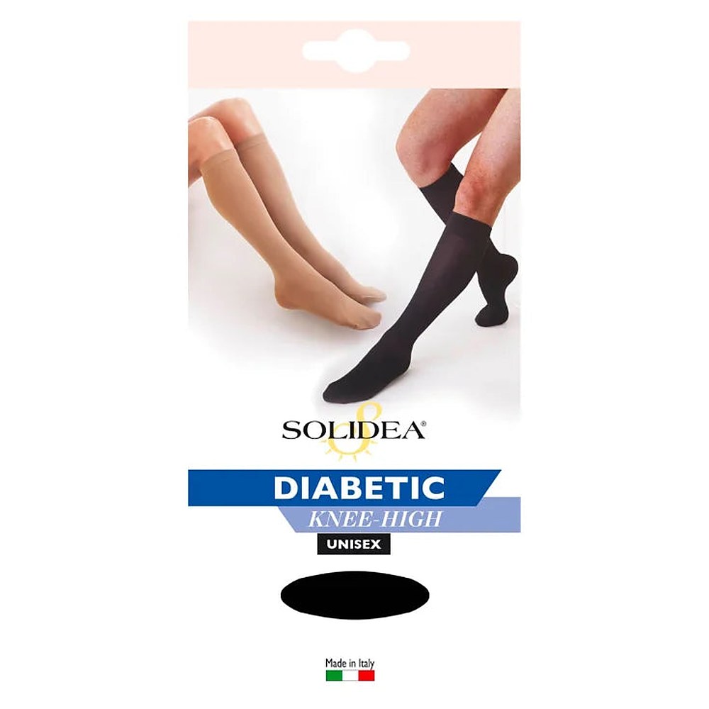 Solidea Diabetic Knee High 1S -polvisukat, kamelinväriset