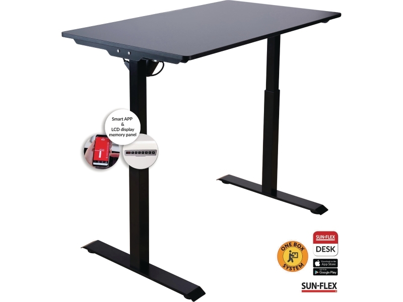 Sun-flex Easydesk Elite Korkeussäädettävä 1200x700 Musta