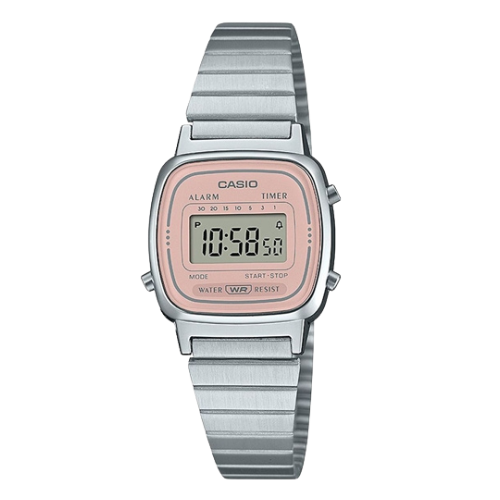 Casio Vintage Mini LA670WEA-4A2EF Naisten Digitaalikello - Hopea & Roosa