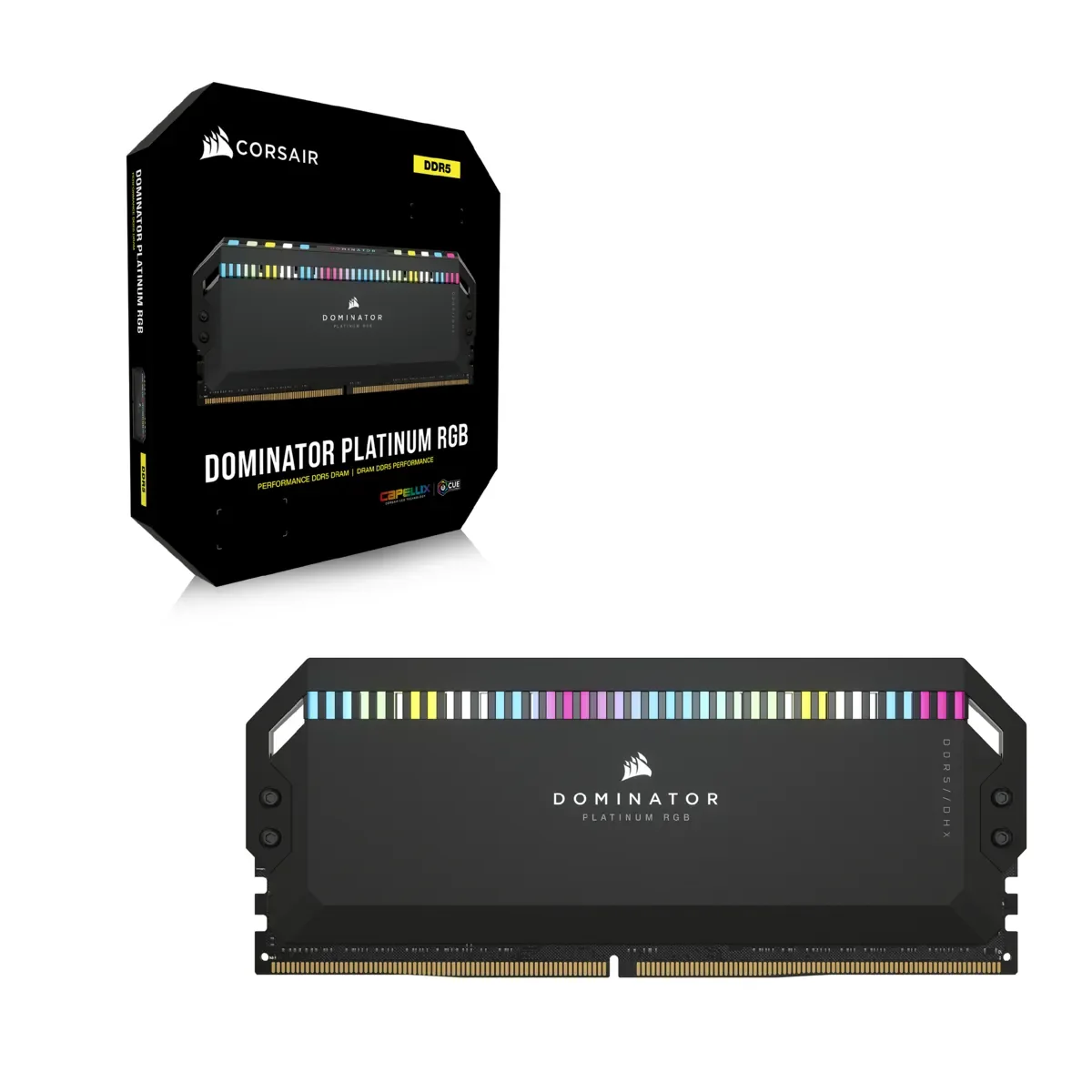 Corsair Vengeance RGB DDR5-6000 - 32GB - CL30 - Dual Channel (2 pcs) - AMD EXPO & Intel XMP - Harmaa RGB:lla