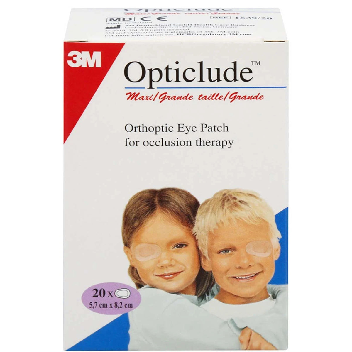 Opticlude Maxi 5,7 x 8 cm ihonvärinen 20 kpl