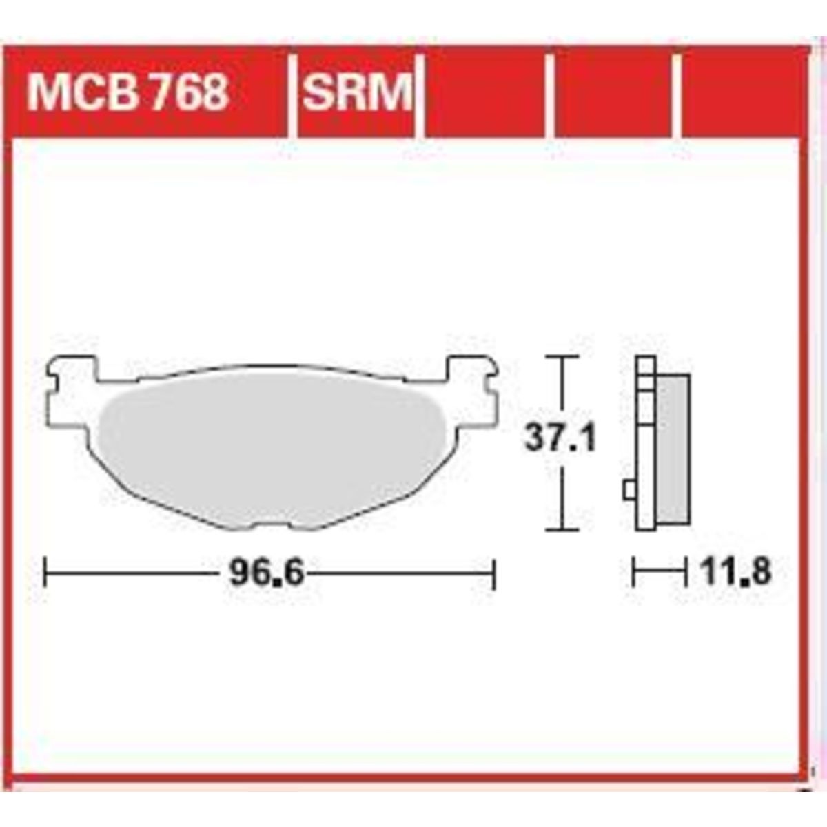 Jarrupalat, levyjarru TRW MCB768SRM