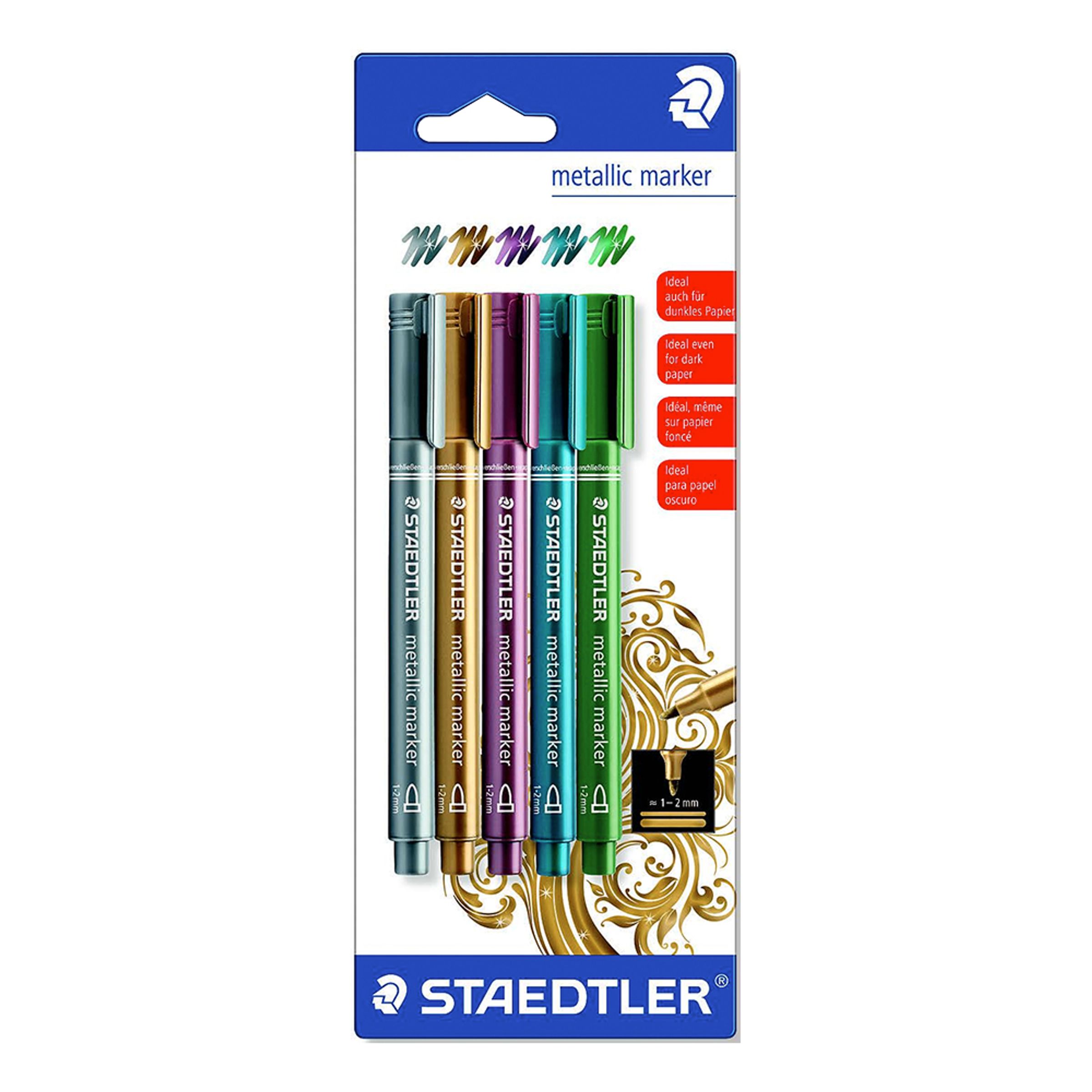 Staedtler Merkitsemiskynät metallinhohtoiset 5 kpl BC