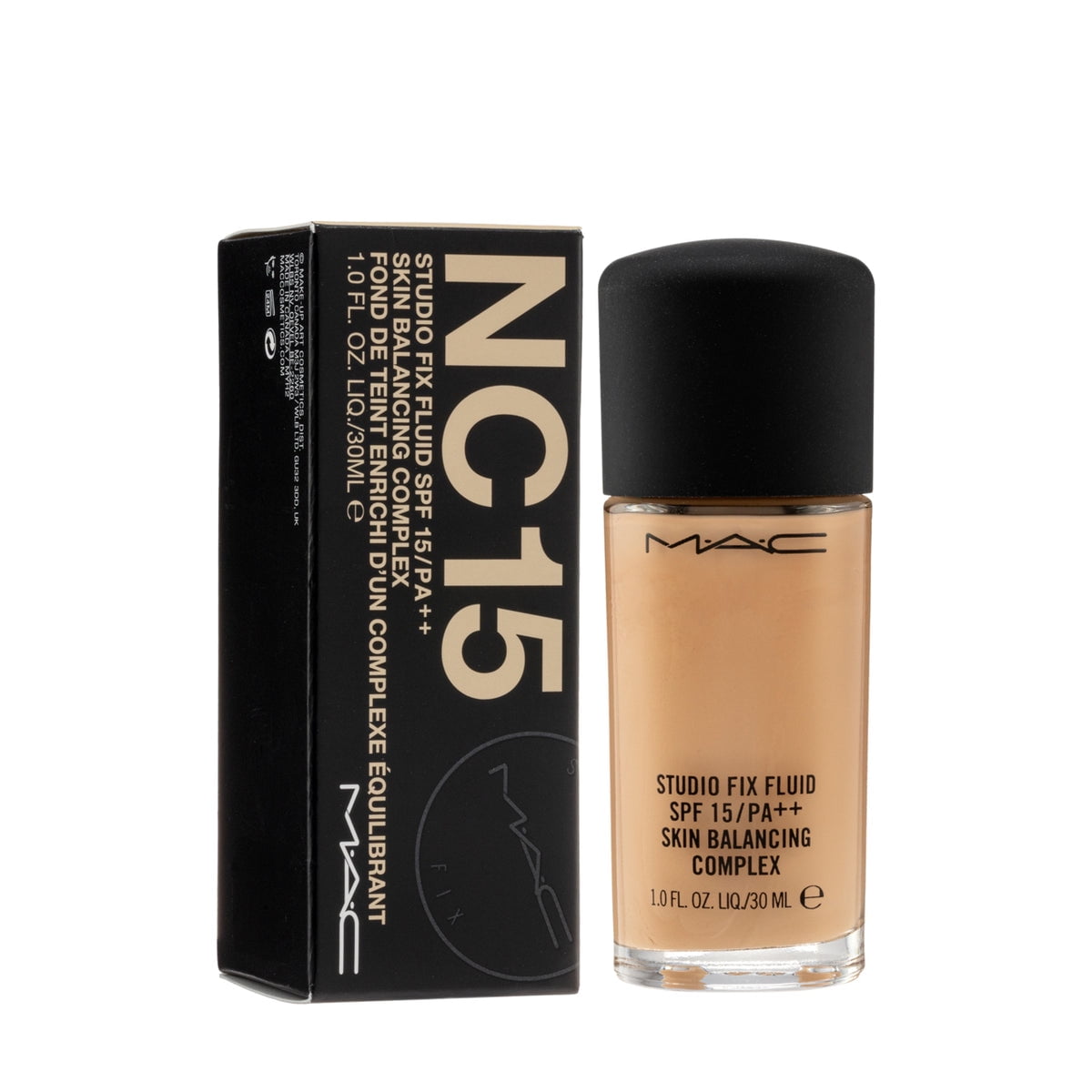 MAC Cosmetics Mini Studio Fix Fluid SPF 15 24HR Matte Foundation + Oil Control — mattapintainen meikkivoide sävy NC25 15 ml