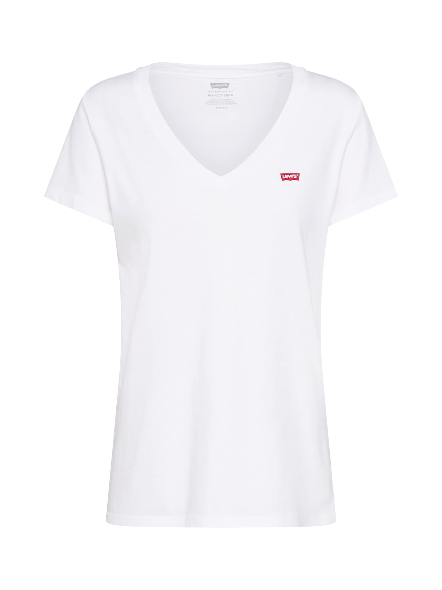LEVI'S ® Paita 'The Perfect V-Neck'  punainen / valkoinen