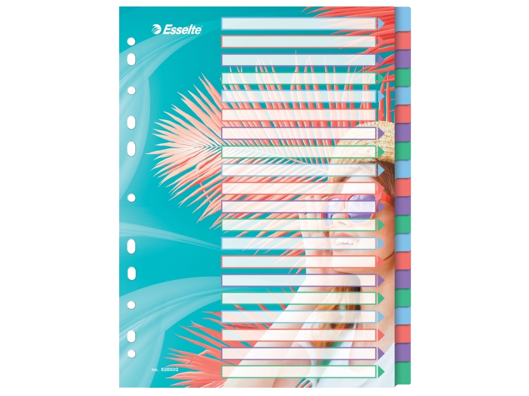 Esselte Colour'Breeze A4- Hakemisto 20 välilehteä, PP