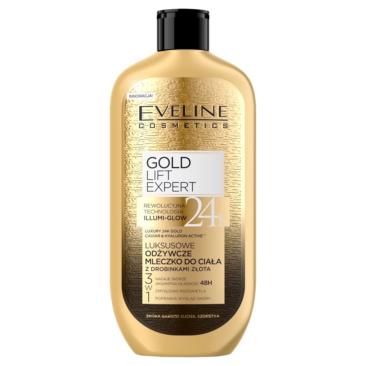 Eveline Cosmetics Gold Lift Expert Ravitseva vartalovoide kullalla 350 ml