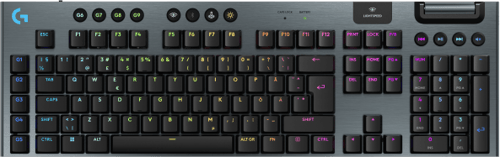 Logitech G915 X LIGHTSPEED - Clicky - 100% - Pelinäppäimistö - Pohjoismainen - Musta