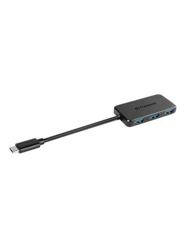 Transcend HUB2C USB hub - 4 porttia - Musta