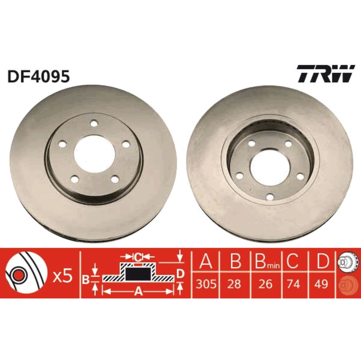 Jarrulevy TRW DF4095