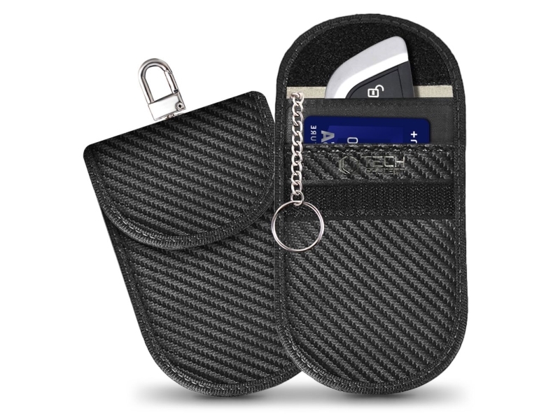 TECH-PROTECT FARADAYN HÄKKI KLR100 AVAIMETON KOTELO, RFID-SIGNAALIN ESTO, HIILIMUSTA