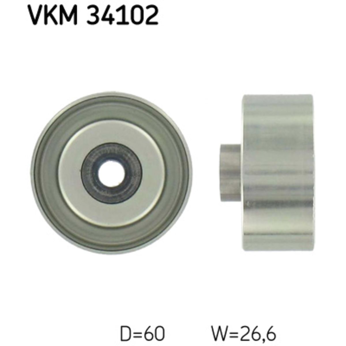 Ohjainrulla, moniurahihna SKF VKM 34102