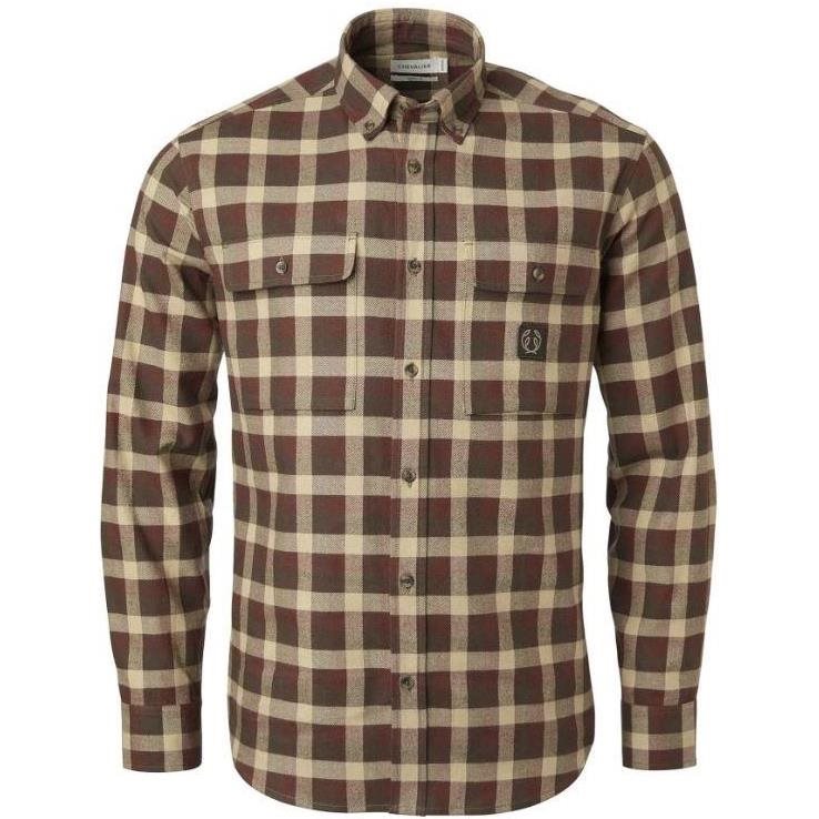Chevalier Heron Flannel ShirtMen Holly Green Checked - S