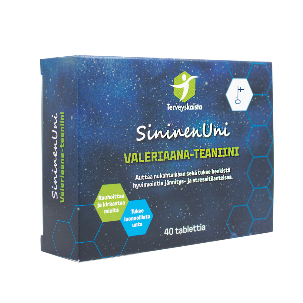 Terveyskaista Sininen uni valeriaana-teaniini 40 tabl