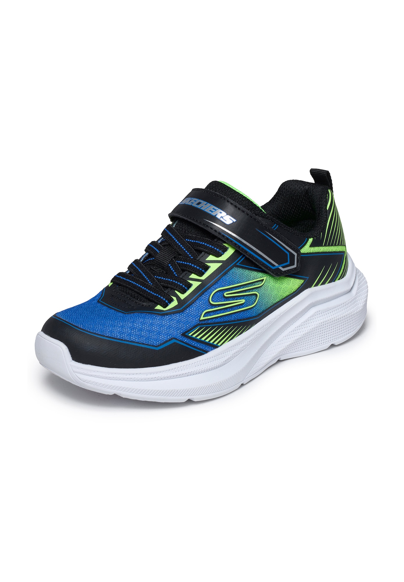 SKECHERS Tennarit 'MICROSPEC VELOCITY' sininen / vaaleanvihreä / musta