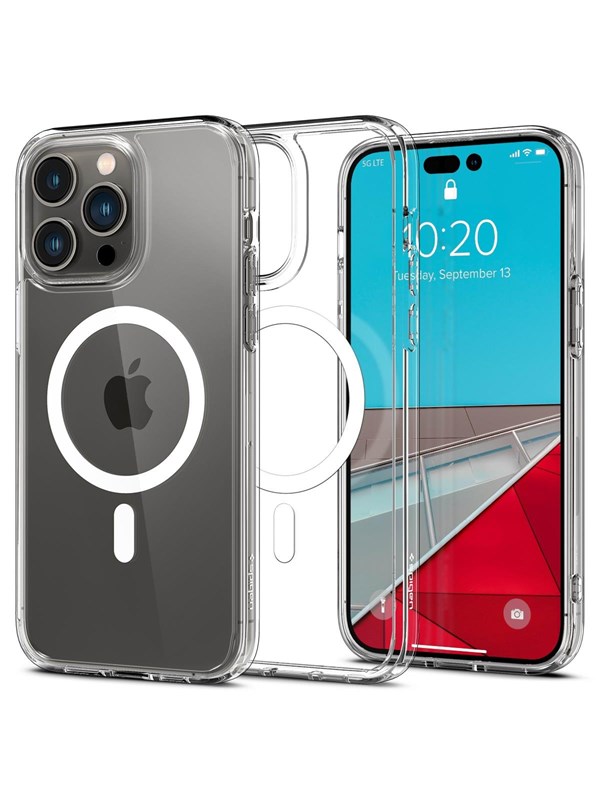 Spigen ACS04969, Suojus, Apple, iPhone 14 Pro, 15,5 cm (6.1), Läpinäkyvä, Valkoinen
