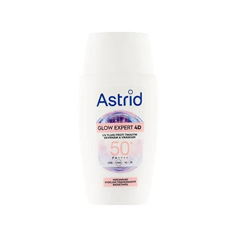 Astrid Fluido Viso Contro Macchie Scure E Rughe SPF 50 Glow Expert 4D 50 ml — Fluido Solare