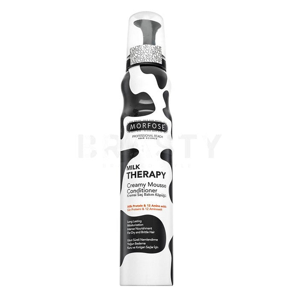Morfose -maitoterapia kermainen vaahtohoitoaine - Balsamivaahto kuiville ja heikentyneille hiuksille, 200 ml