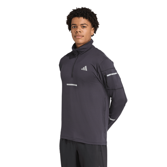 adidas adi365 Warm puolipitkä vetoketjupaita miehille - Musta, hengittävä ja mukava juoksuun ja harjoitteluun, koko M-XXL