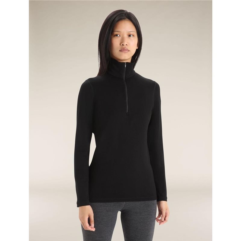 Icebreaker W 260 Tech LS Half Zip Black - XS
