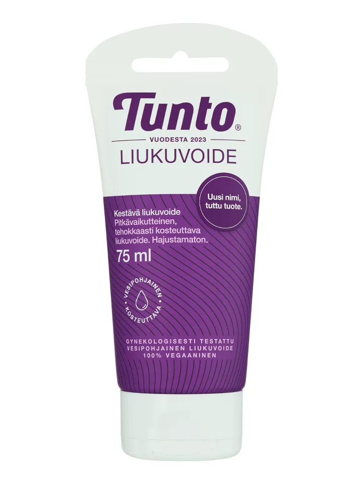 Tunto - Liukuvoide, 75 ml, vesipohjainen, mieto, hellävarainen, sisältää maitohappoa, kosteuttava, gynekologisesti testattu