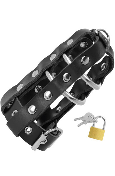Darkness Leather Chastity Cage Siveyshäkki