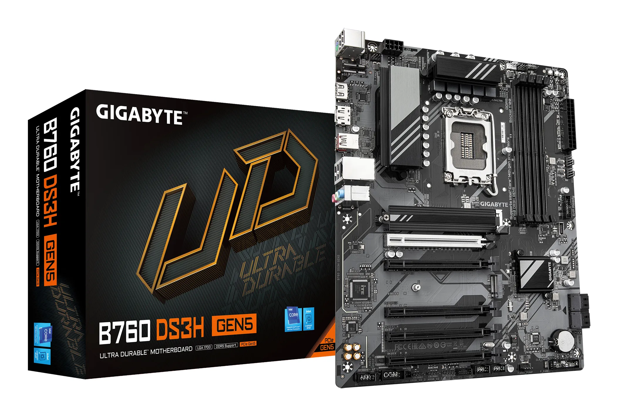 GIGABYTE B760 DS3H GEN5 Emolevy - Intel B760 - Intel LGA1700 - DDR5 RAM - ATX
