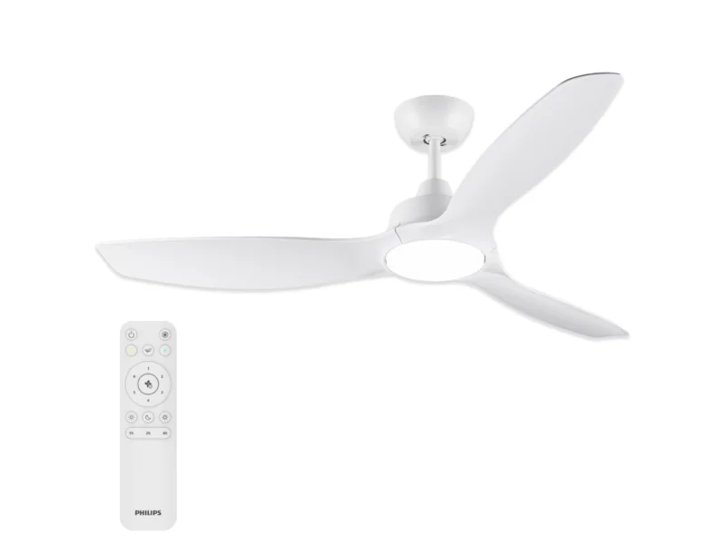 Kiinteälapainen kattotuuletin 52 35W+24W valkoinen