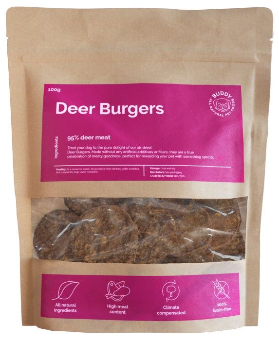 Buddy Peuraburgerherkku koiralle 100g