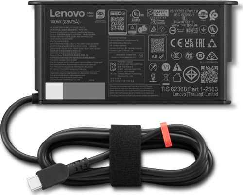 Lenovo ThinkPad Mobile Workstation 140W USB-C GaN Slim AC Adapter EU