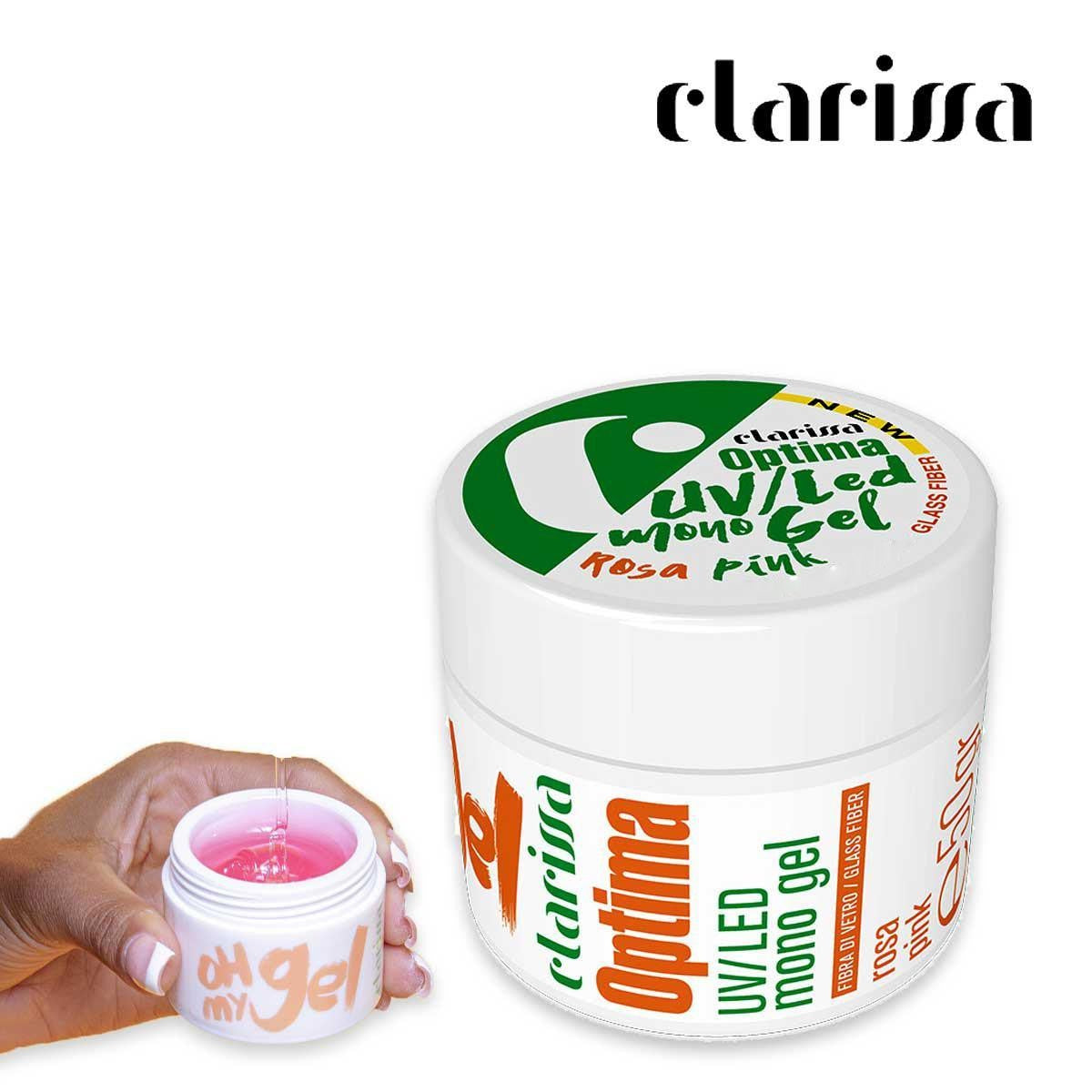 Clarissa Optima Uv/Led Monogeeli Vaaleanpunainen Lasikuitu 25 g