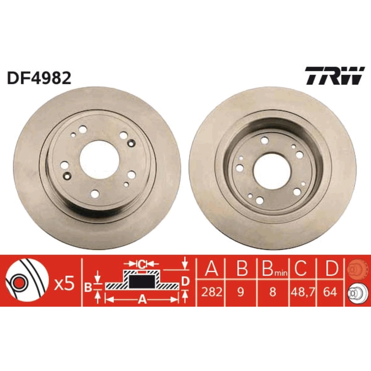 Jarrulevy TRW DF4982
