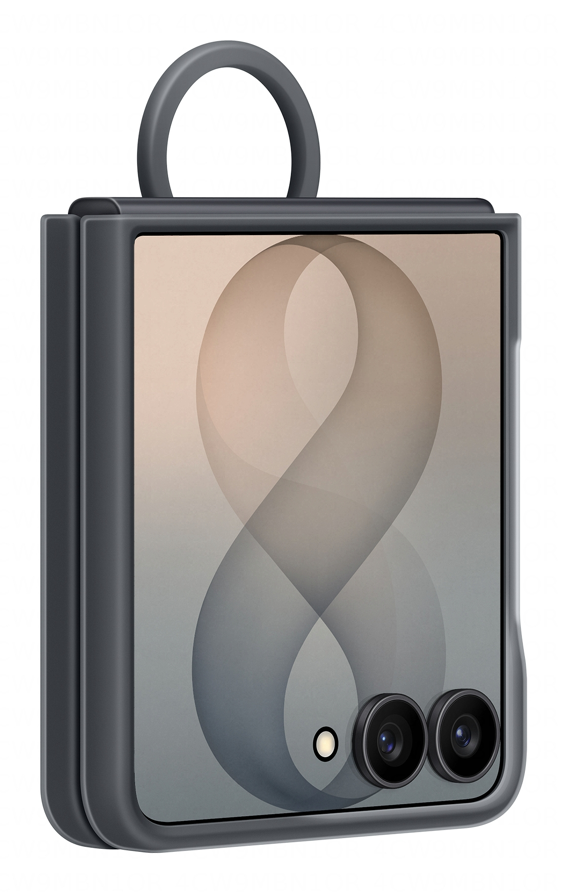 Samsung Galaxy Z Flip8 Silicone Ring Magnet Case -suojakuori, Grafiitti