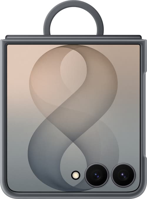 Samsung Galaxy Z Flip8 Silicone Ring Magnet Case -suojakuori, Grafiitti