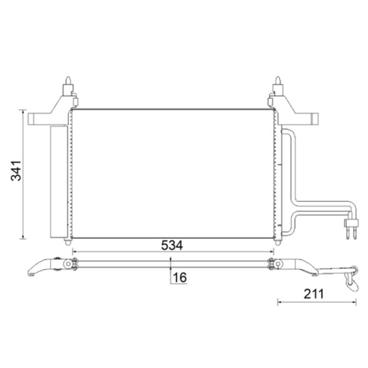 Lauhdutin, ilmastointilaite MAHLE AC 790 000S