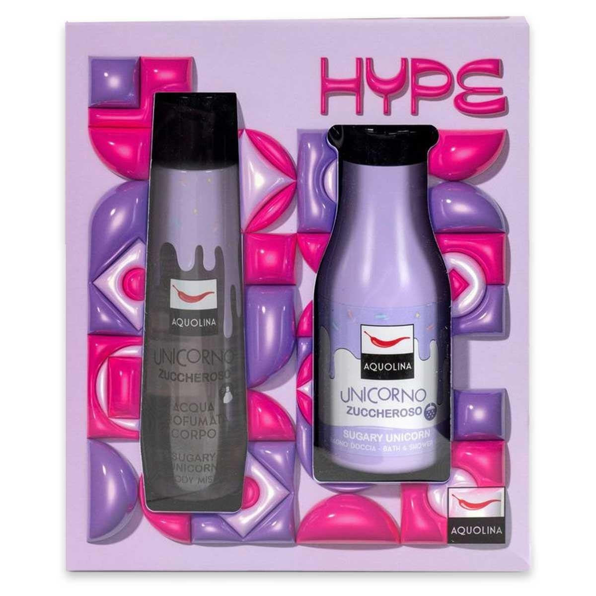 Aquolina Kylpysetti 250 ml + Vesi 150 ml - Sokerinen Yksisarvinen