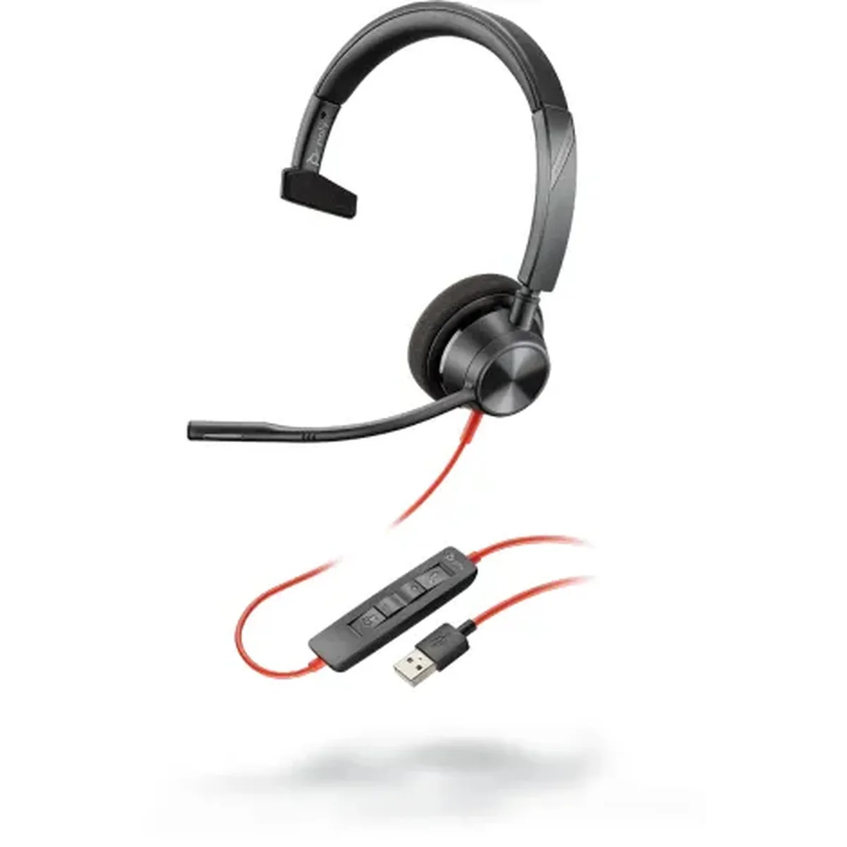 Poly Blackwire 3310 -monokuuloke, musta