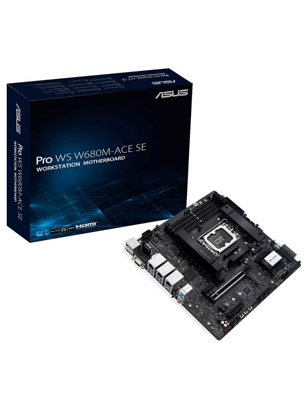 ASUS PRO WS W680M-ACE SE Emolevy - Intel W680 - Intel LGA1700 - DDR5 RAM - Micro-ATX