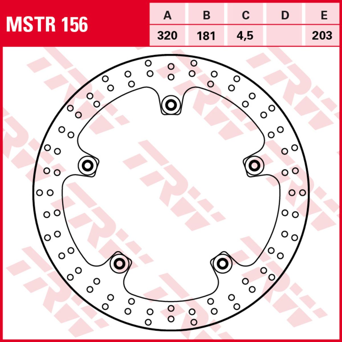 Jarrulevy TRW MSTR156