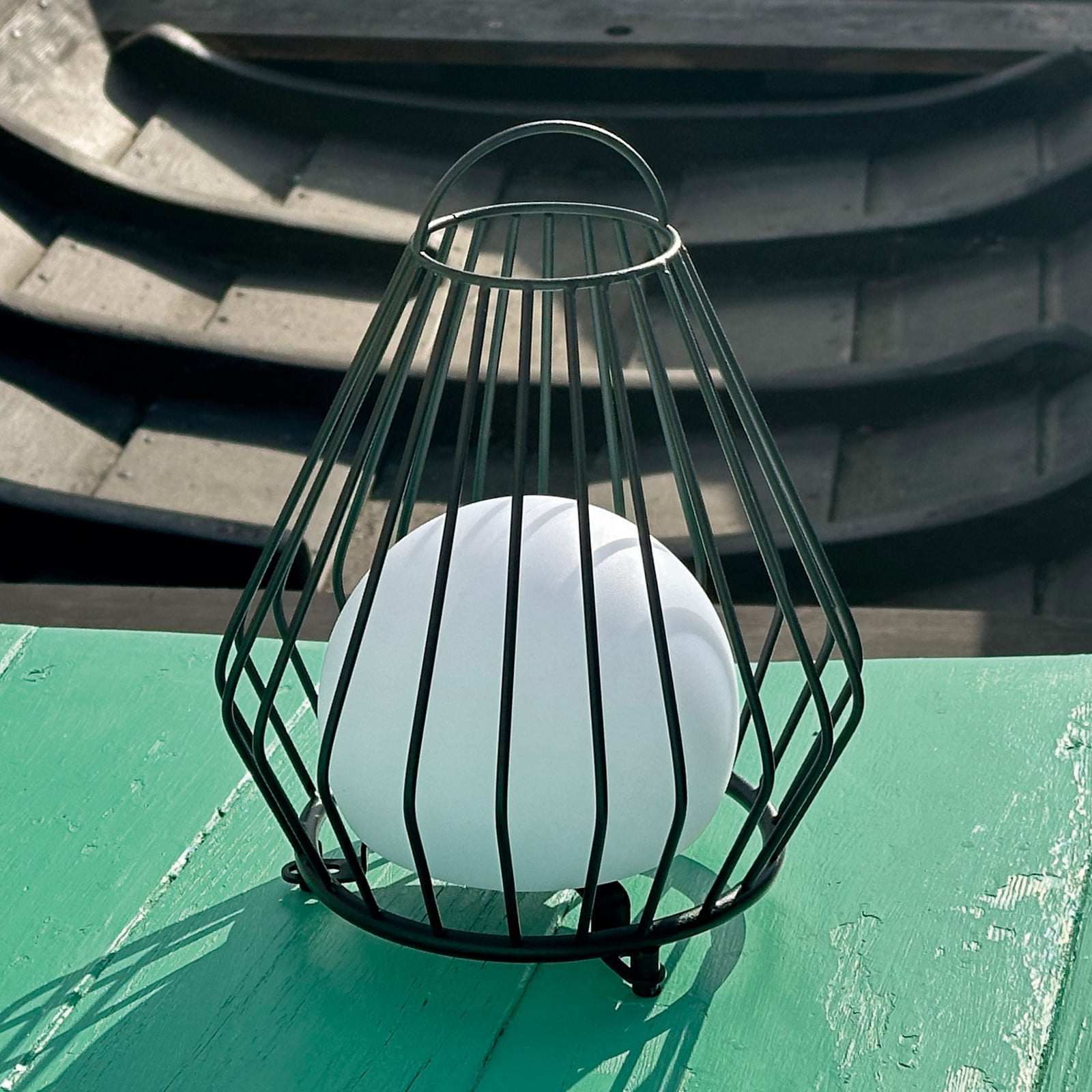 Evesham LED-lyhty, Ø 30 cm, vihreä, IP54 - Dyberg Larsen - Terassi - Skandinaavinen - Metalli - Yksilamppuinen