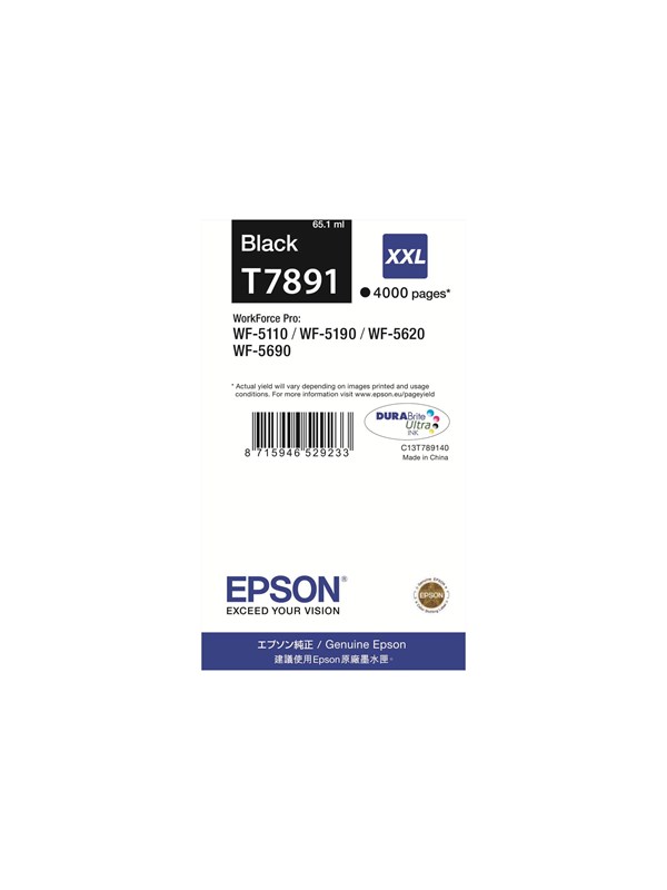 Epson Muste Musta T7891 Xxl
