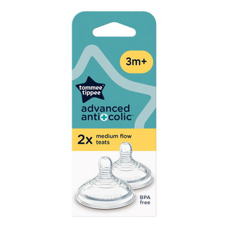 Tommee Tippee Advanced Anti-Colic Medium Flow 3+ kk Tuttiosa – 2 kpl