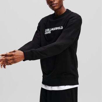 KARL LAGERFELD JEANS Collegepaita musta / valkoinen