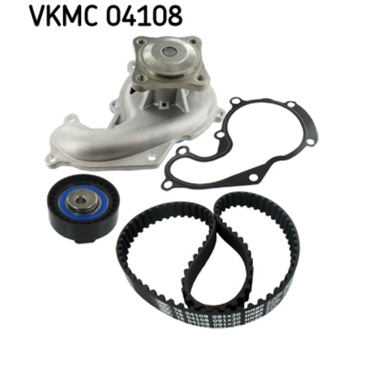 Vesipumppu + jakohihnasarja SKF VKMC 04108