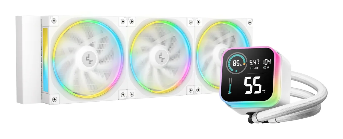 DeepCool LQ360 360mm ARGB -nestejäähdytin, valkoinen