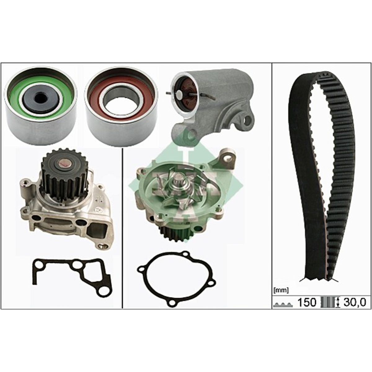 Vesipumppu + jakohihnasarja INA 530 0519 30