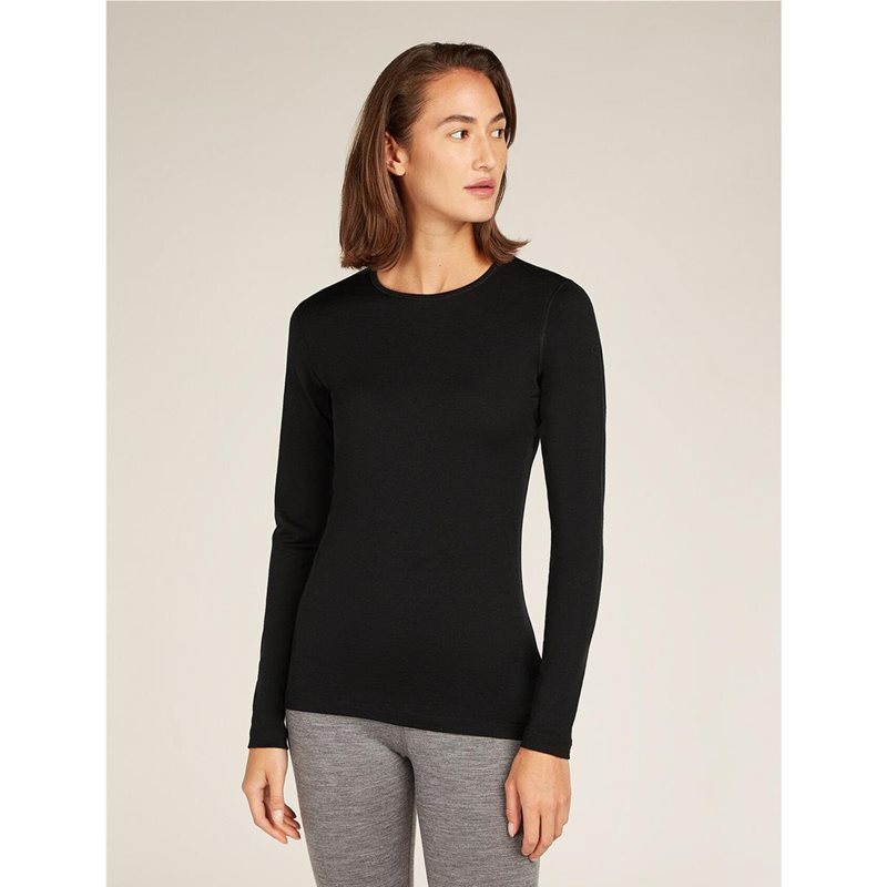 Icebreaker W 200 Oasis LS Creweewe Black - 3XL
