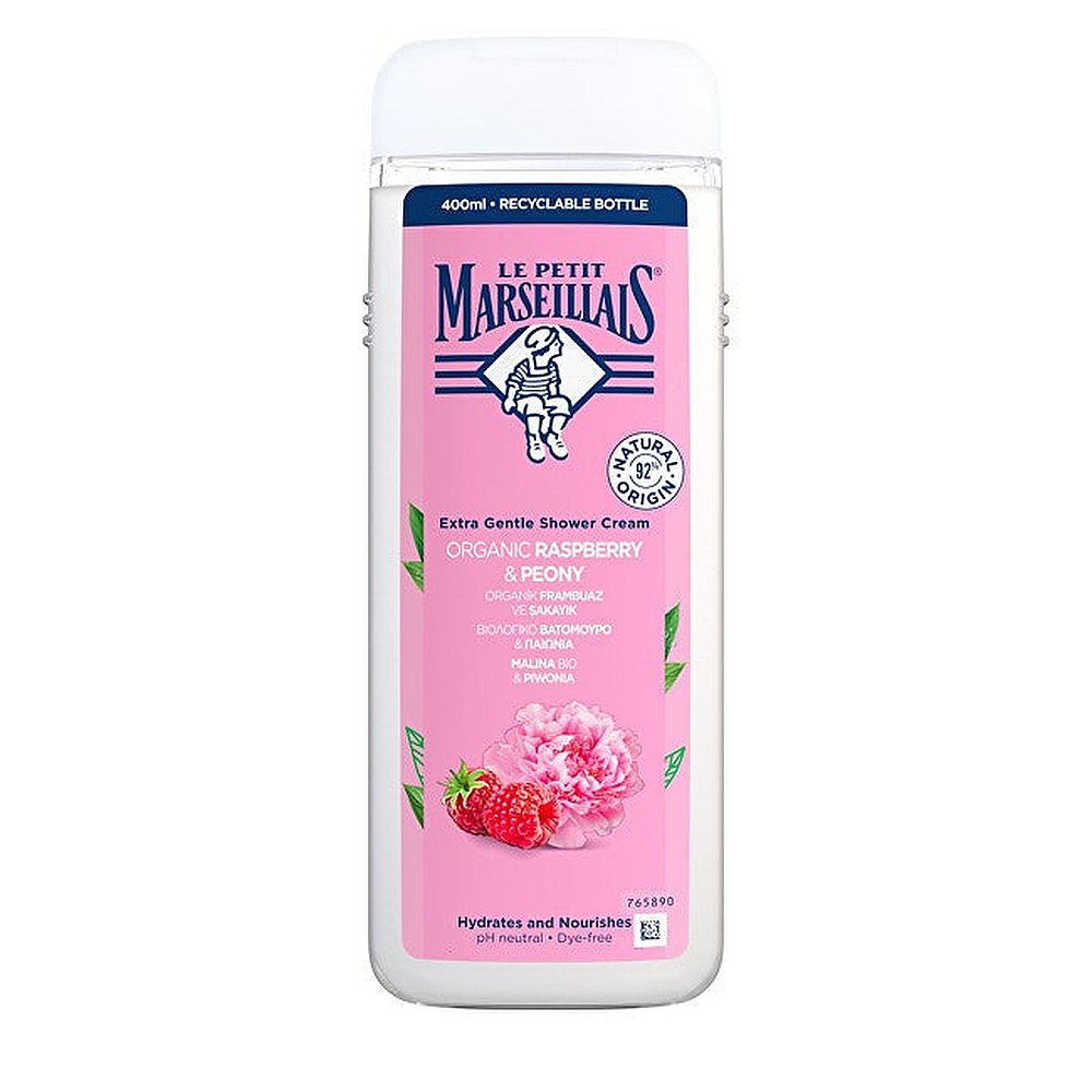 Le Petit Marseillais Vadelma ja pioni luomu suihkugeeli voidessa 400 ml