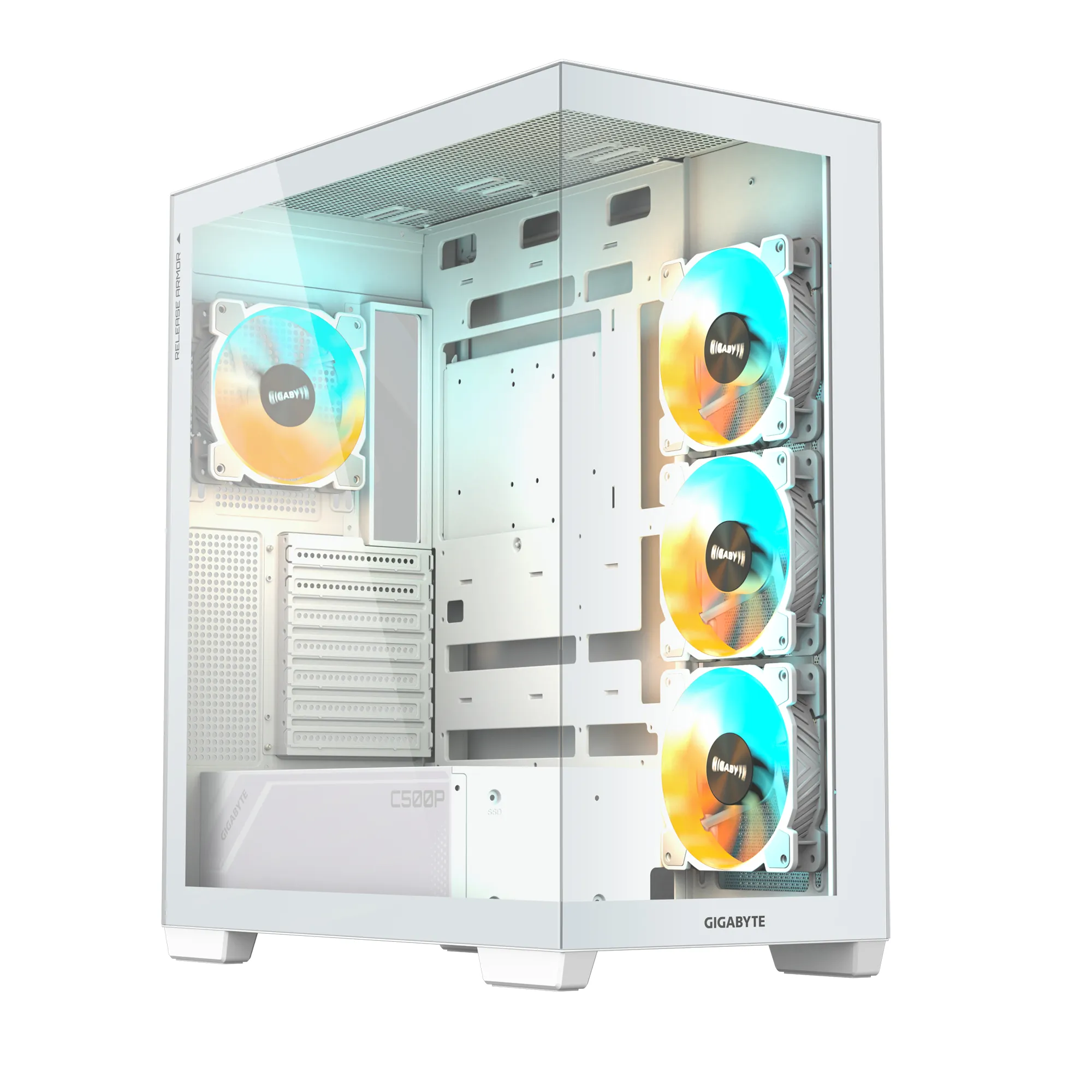 GIGABYTE C500 PANORAMIC STEALTH ICE - Kotelot - Tower - Valkoinen